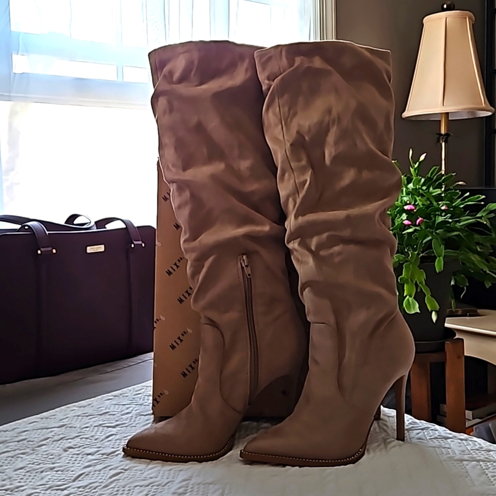 Mix No. 6 microsuede slouch boots